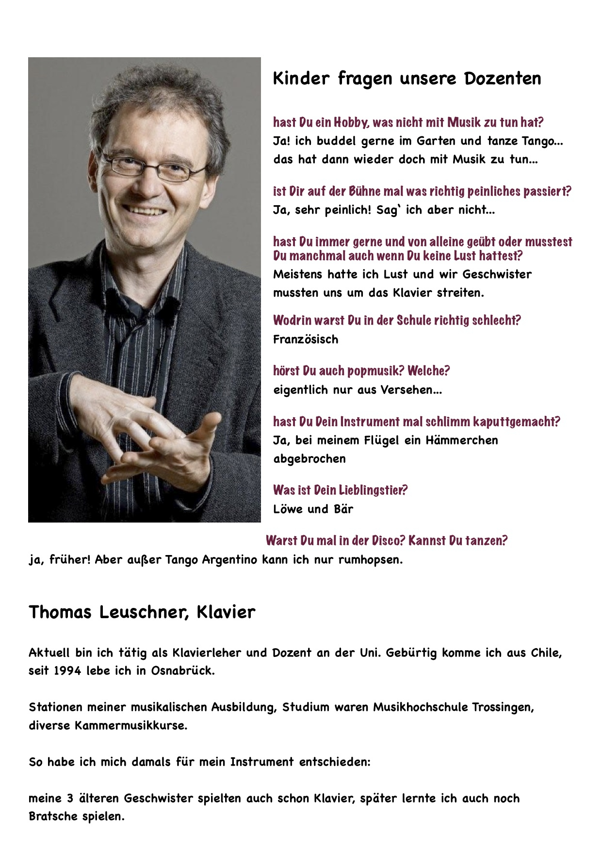 Steckbrief Steckbrief